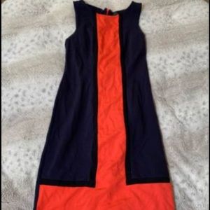 Navy and orange dress size 8